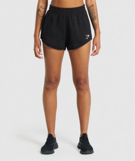 Women's Gymshark Training Sweat Shorts Black | CA N103D8